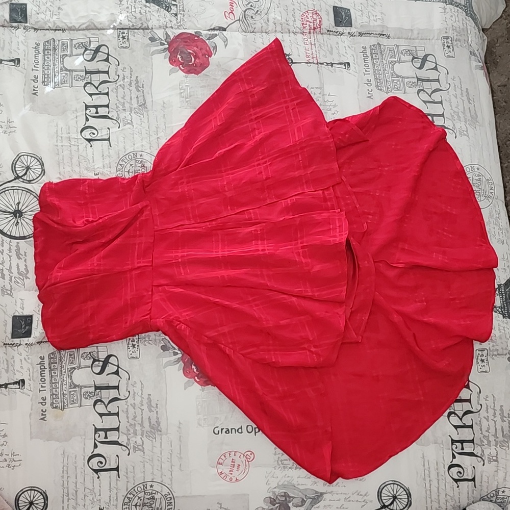 Red Romper Short Dress